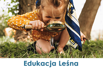 Dziecko podczas leśnej edukacji